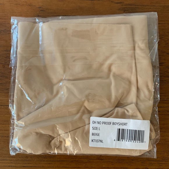 NEW KT by Knix Light Leakproof No-Show Underwear Boyshort - LARGE Beige - Picture 2 of 2